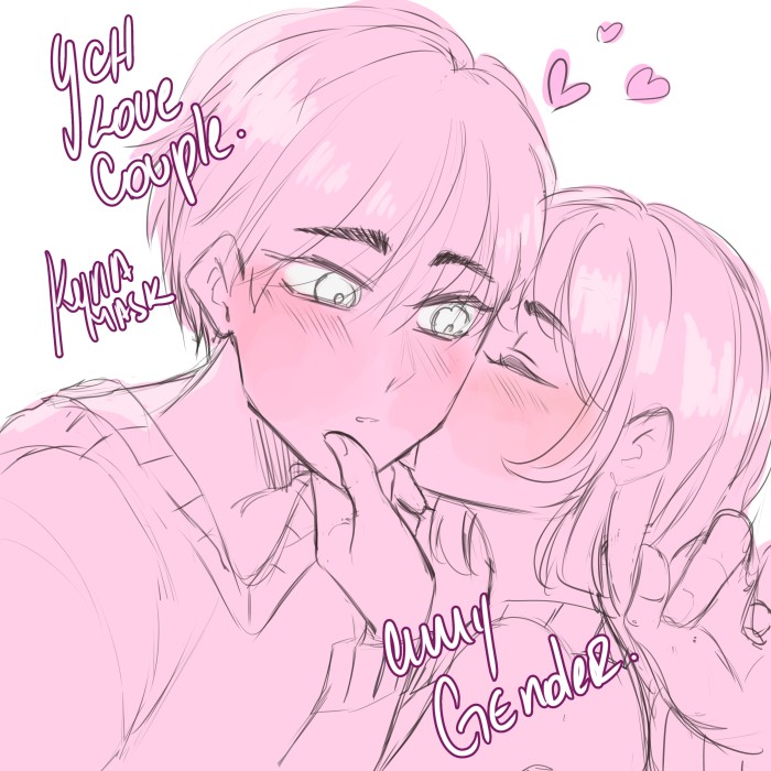 YCH- Kiss Couple - YCH.Commishes