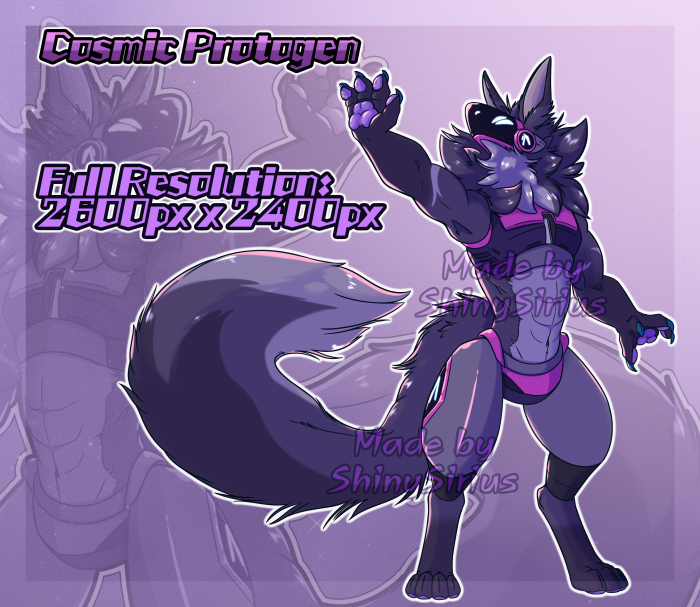 Purply Protogen - YCH.Commishes