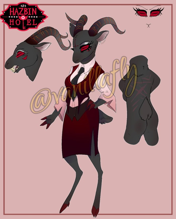 Hazbin hotel Goat sinner(demon) adoptable - YCH.Commishes