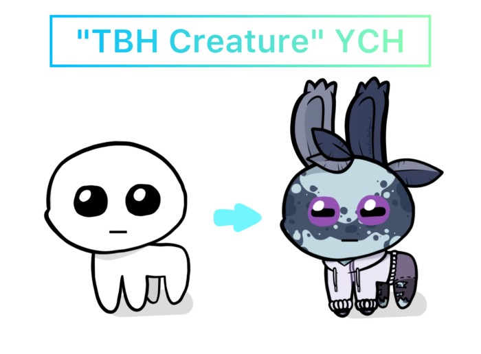 Tbh/autism Creature YCH Digital Art Meme for Oc/dnd 