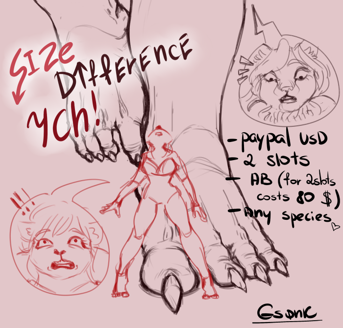 YCH size difference 2 - YCH.Commishes