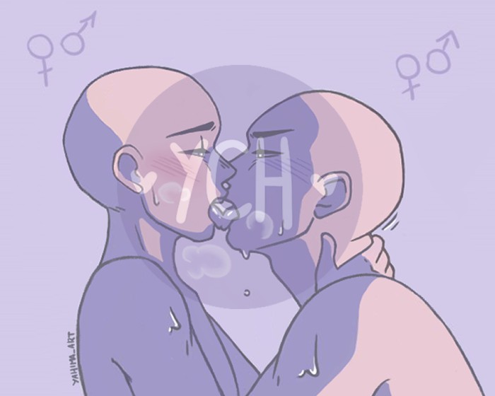 Couple Drawing Poses - Romantic kissing pose